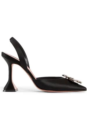 Amina Muaddi Pumps, female, , Size: 10 US Crystal Brooch Slingback Sandals