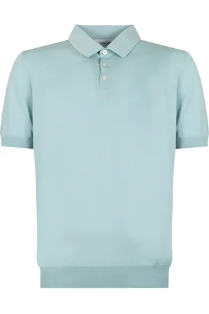 Gran Sasso Polo Shirts, male, , Size: M Light Knitted T-shirt with Collar