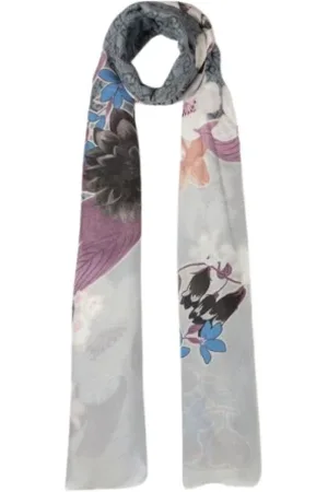 Liu Jo Scarves, female, , Size: ONE SIZE Floral Fringed Shawl