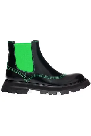 Alexander McQueen Chelsea Boots, female, , Size: 7 1/2 US Multicolor Leather Chelsea Boots