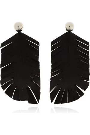 Marni Earrings, female, , Size: ONE SIZE Feather-shaped earrings
