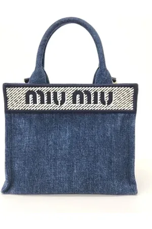 Miu Miu Pre-owned Tote Bags, female, , Size: ONE SIZE Pre-owned Denim totes