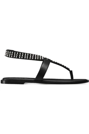 Dior Flat Sandals, female, , Size: 7 US Sandal with Resin Pearl Details