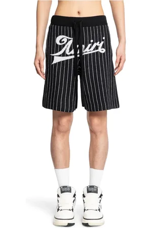 AMIRI Casual Shorts, male, , Size: L Pinstripe Wool Shorts with Elastic Waistband