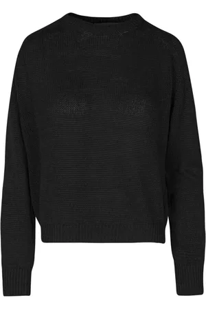 Daniele Fiesoli Round-neck Knitwear, female, , Size: XS Linen Raglan Long Sleeve Sweater