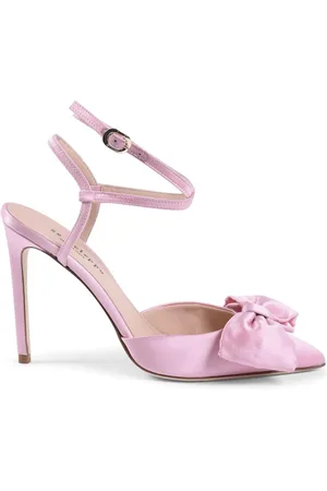 DEE OCLEPPO Pumps, female, , Size: 9 US Chic Satin Ankle-Strap Stilettos