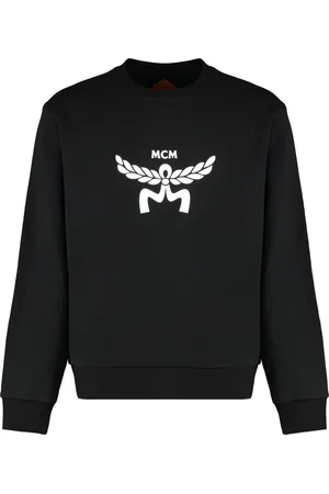 MCM Sweatshirts, male, , Size: L Ribbed Cotton Crew-neck Sweatshirt