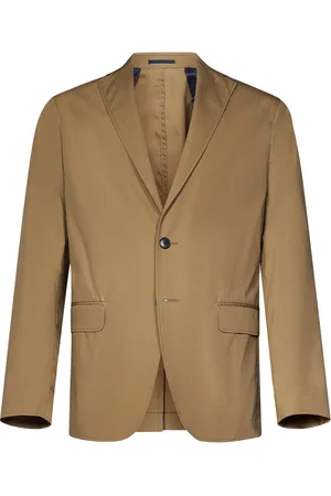 LOW BRAND Blazers, male, , Size: 2XL Camel Jackets Classic Lapel Comfort Fit