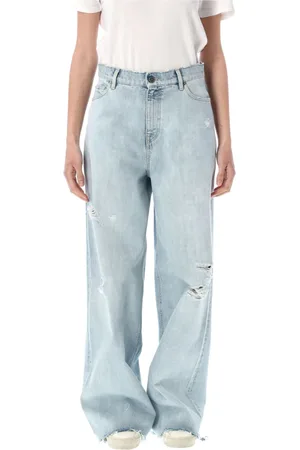 Golden Goose Loose-fit Jeans, female, , Size: W26 Boyfriend Denim Pants with Double Star