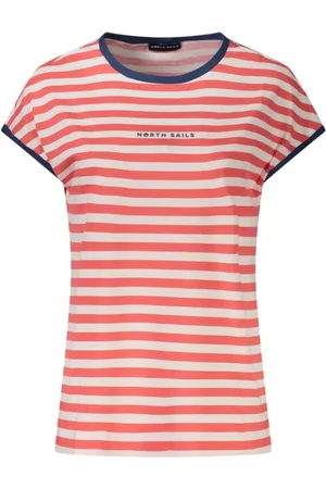 North Sails T-Shirts, female, , Size: M Striped Sleeveless T-Shirt with Embossed Logo