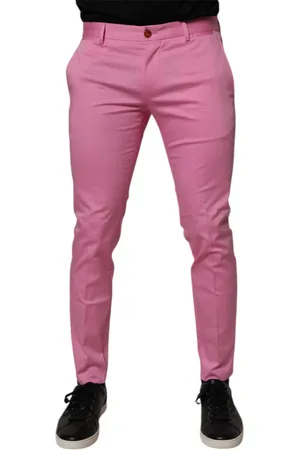 Dolce & Gabbana Skinny Trousers, male, , Size: M Cotton Slim Fit Dress Pants