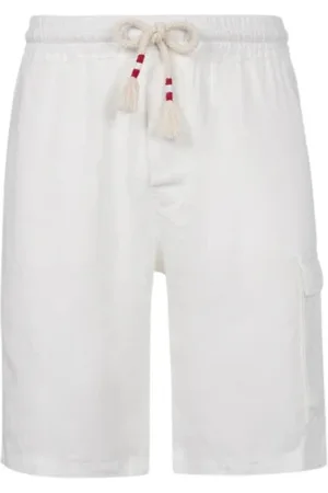 MC2 SAINT BARTH Casual Shorts, male, , Size: S Linen Bermuda Chinos With Side Pocket