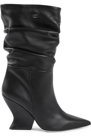 DEE OCLEPPO Heeled Boots, female, , Size: 5 US Nappa Point Toe Wedge Boots