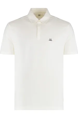 C.P. Company Polo Shirts, male, , Size: L Embroidered logo cotton polo shirt