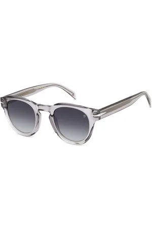 DB EYEWEAR BY DAVID BECKHAM Sunglasses, male, , Size: 49 MM Flat Grey Sunglasses with Grey Shaded