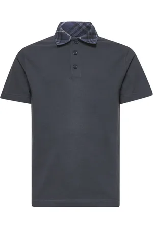 Burberry Polo Shirts, male, , Size: S Check Motif Polo T-shirts and Polos