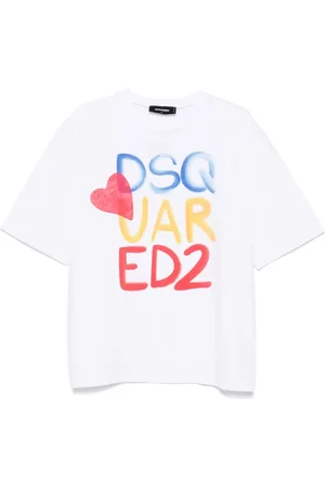 Dsquared2 T-Shirts, male, , Size: M Heart Motif Crew Neck T-shirt