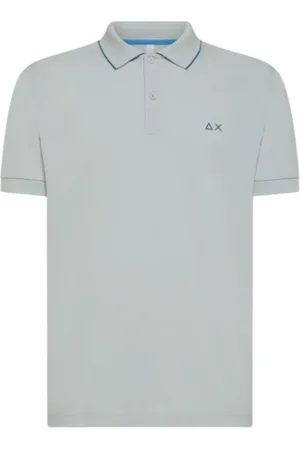 sun68 Polo Shirts, male, , Size: XL Striped Collar Polo Grey T-shirts and Polos