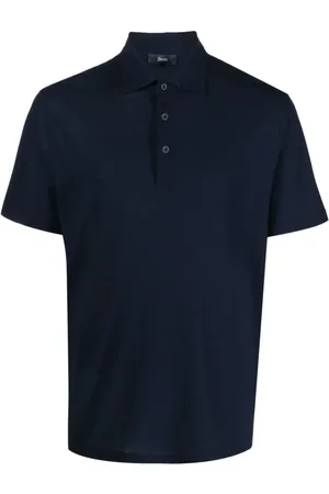 HERNO Polo Shirts, male, , Size: M Darkblue Polo Shirt Classic Style