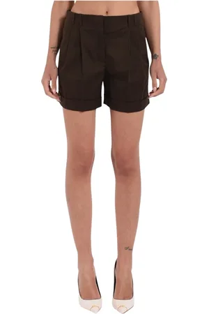 Max Mara Casual Shorts, female, , Size: S Bergen Cotton Shorts with Stretch Gabardine