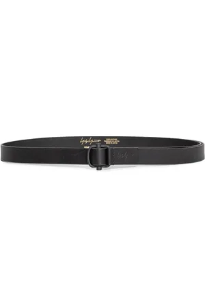 YOHJI YAMAMOTO Belts, male, , Size: L Leather Belt with Embossed Logo
