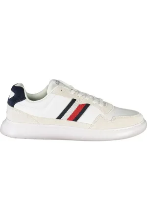 Tommy Hilfiger Sneakers, male, , Size: 8 US Leather Sneaker with Embroidered Logo