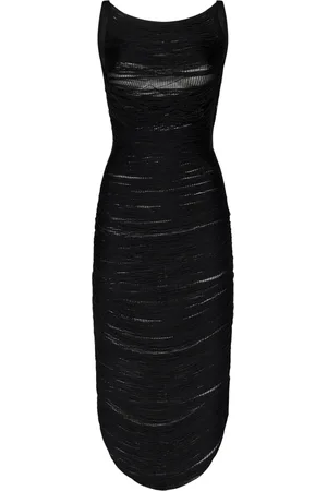 The Attico Party Dresses, female, , Size: S Fringed Knit Midi Dress