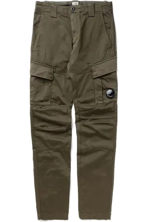 C.P. Company Straight Trousers, male, , Size: XL Cargo Lens Pants for Men