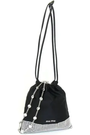 Miu Miu Pre-owned Bucket Bags, female, , Size: ONE SIZE Pre-owned Satin shoulder-bags