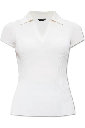 Balenciaga Polo Shirts, female, , Size: M Ribbed polo