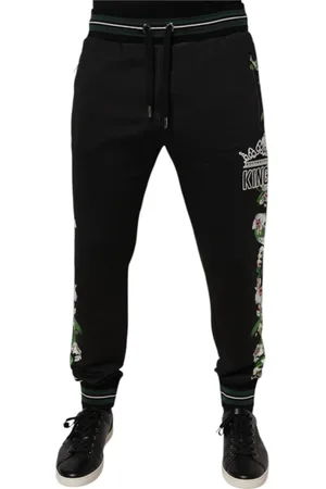Dolce & Gabbana Sweatpants, male, , Size: S Floral King Jogger Sweatpants