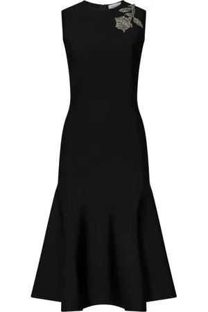 Alexander McQueen Midi Dresses, female, , Size: M Banshee Embroidered Flared Dress