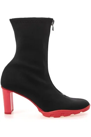 Alexander McQueen Heeled Boots, female, , Size: 6 1/2 US Multicolor Neoprene Boot