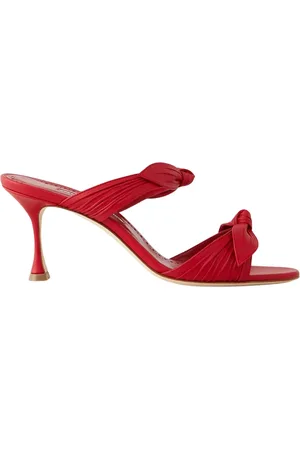 Manolo Blahnik Heeled Mules, female, , Size: 8 US Lollo stiletto sandals with bow