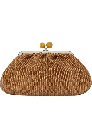 Max Mara Clutches, female, , Size: ONE SIZE Pasticcino Bag medium clutch raffia-effect