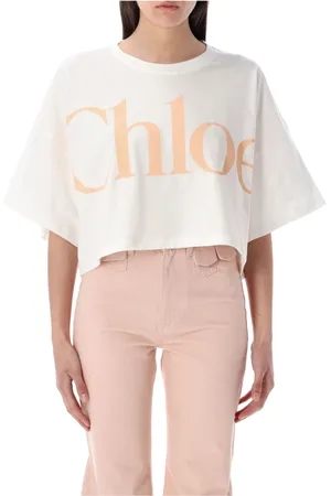 Chloé T-Shirts, female, , Size: M Logo T-Shirt Oversized Cropped