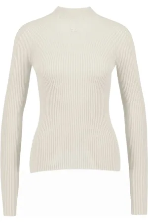 Courrèges Turtlenecks, female, , Size: XS Cotton Mockneck Sweater