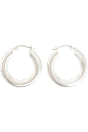 Jil Sander Earrings, female, , Size: ONE SIZE Chunky Silver Loops Earrings Pair
