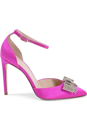 DEE OCLEPPO Pumps, female, , Size: 8 US Crystal Bow Satin Pump