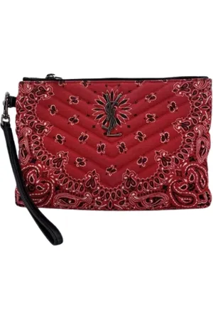 Saint Laurent Pre-owned Clutches, female, , Size: ONE SIZE Pre-owned Cotton clutches