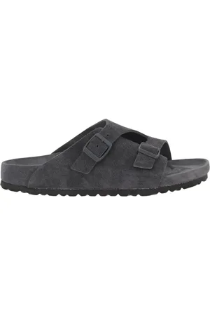 Birkenstock Sliders, female, , Size: 6 US Anatomical Suede Sandals with Cork Sole