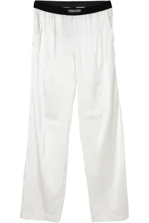 Tom Ford Straight Trousers, female, , Size: L Luxurious Silk Loungewear Pants