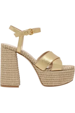 Gianvito Rossi High Heel Sandals, female, , Size: 9 US Golden Heel Leather Pumps