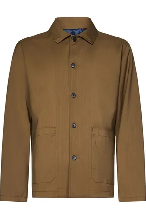 LOW BRAND Light Jackets, male, , Size: XL Camel Wool Shirt Jacket