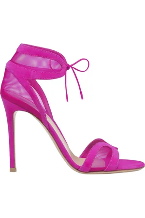 Gianvito Rossi High Heel Sandals, female, , Size: 6 US Suede and Fabric Shoes