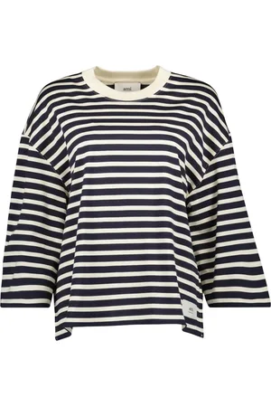 Ami Oversized Tops, female, , Size: M Striped Oversized T-shirt Spring-Summer 2025