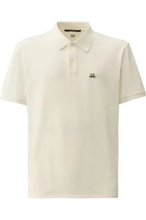 C.P. Company Polo Shirts, male, , Size: M Short Sleeve Ribbed Polo Shirt