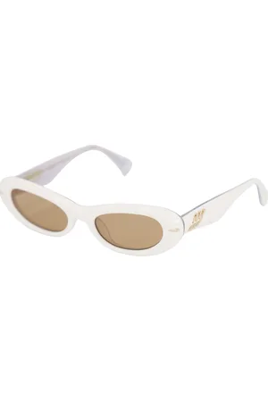 Le Specs Sunglasses, unisex, , Size: M Oval Sunglasses in Ivory