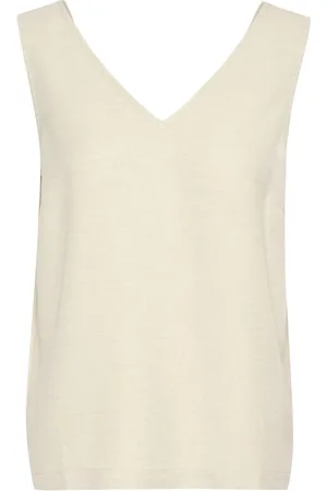 Kaffe Sleeveless Tops, female, , Size: 3XL Sleeveless Turtledove Blouse