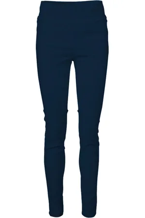 Freequent Slim-fit Trousers, female, , Size: M Navy Stretch Pants Shantal-Pa-Power